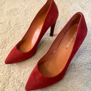 Via Spiga Red suede pumps